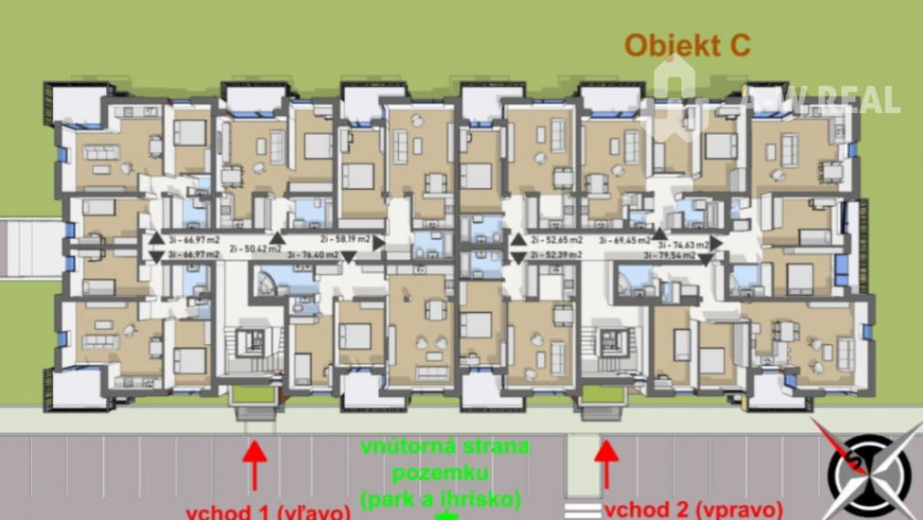 Úžasné 2 a 3 - izbové byty v obytnom parku KISERDŐ LAKÓPARK