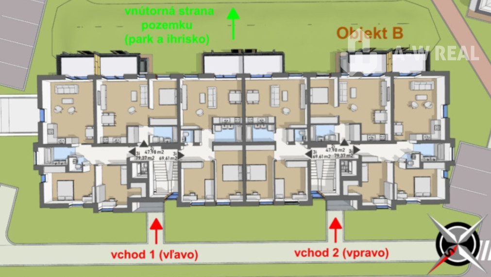 Úžasné 2 a 3 - izbové byty v obytnom parku KISERDŐ LAKÓPARK