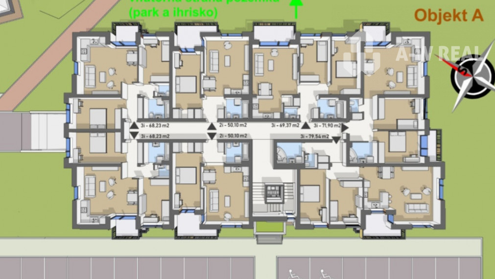 Úžasné 2-izbové byty v obytnom parku KISERDŐ LAKÓPARK