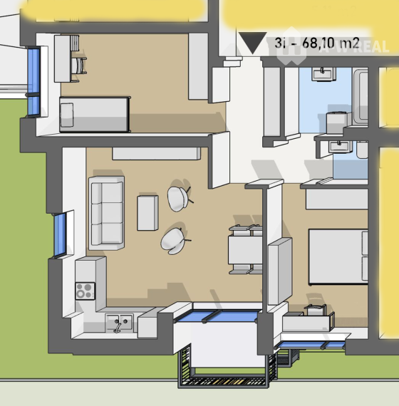 Nové 3- izbové byty v obytnom parku KISERDŐ LAKÓPARK