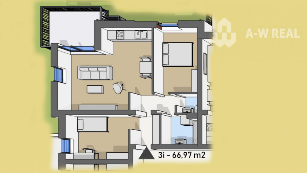 Nové 3- izbové byty v obytnom parku KISERDŐ LAKÓPARK