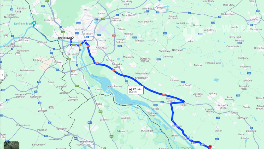 Na predaj stavebný pozemok na stavbu RD v Gabčíkove / 95 000,- EUR