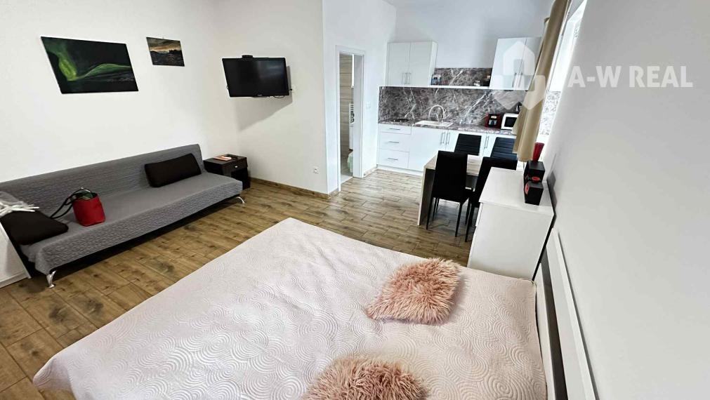 PRENAJATÉ    Na prenájom pekná a kompletne zariadená garsónka v Dunajskej Strede vedľa termálneho kúpaliska s klimatizáciou, s internetom aj s parkovacím miestom od 1-ého FEBRUÁRA