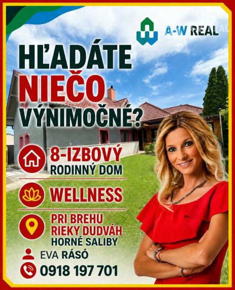 Zariadený 8i RD s wellness v Horných Salibách