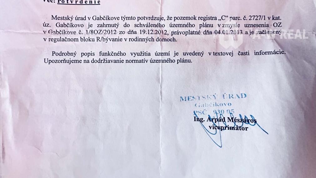 Na predaj stavebný pozemok v Gabčíkove s možnosťou zakúpenia projektu