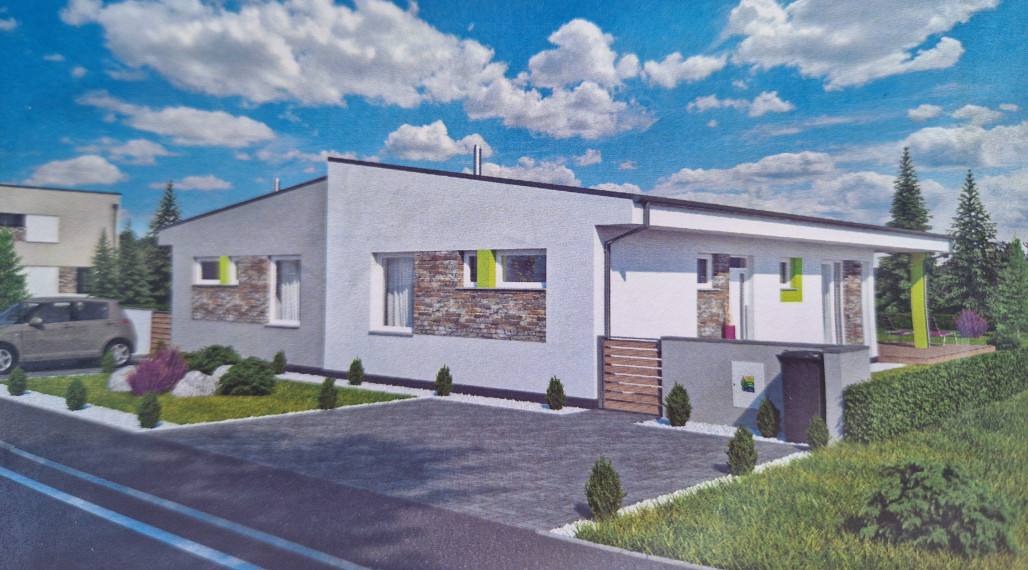 Moderný dvojdom s 2 bytovými jednotkami s tepelným čerpadlom