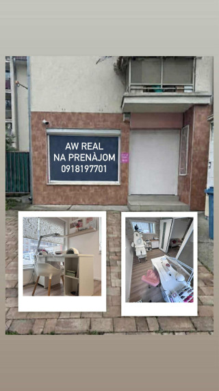 0918197701- Na prenájom kompletne zariadený a funkčný salón manikúry a pedikúry v centre mesta DS s 3 parkovacími miestami