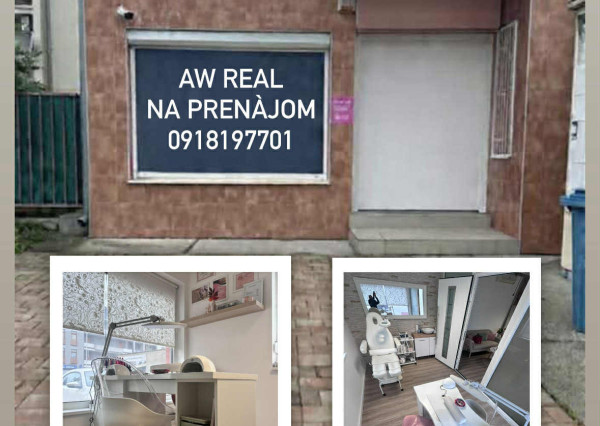 0918197701- Na prenájom kompletne zariadený a funkčný salón manikúry a pedikúry v centre mesta DS s 3 parkovacími miestami