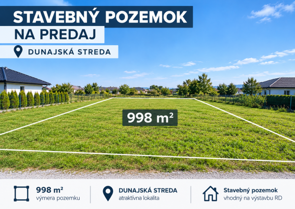 Stavebný pozemok na súkromnej slepej ulici.